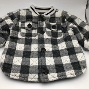 Baby B’Gosh Gray & White Jacket Size 0-3 Months